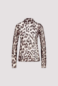 Monari Leopard Print Mesh Top 808119