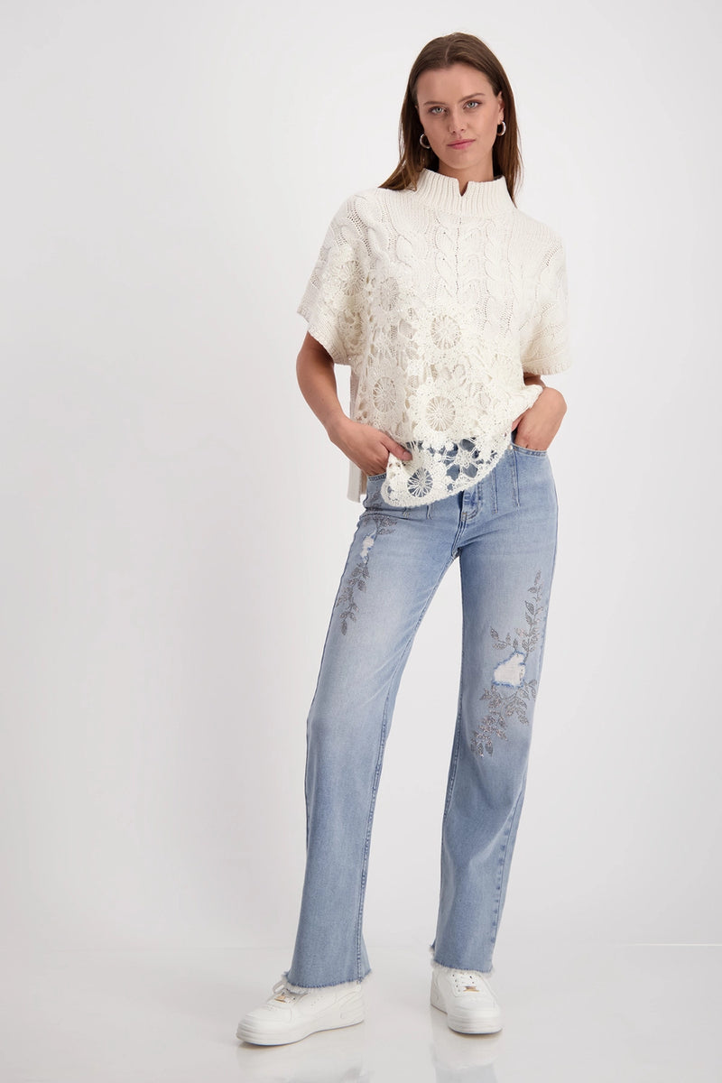 Monari Lace/Sequin Decorative Top 808136