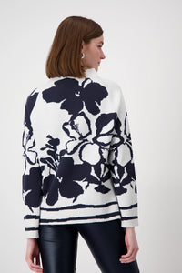 Monari Cotton Blend Zip Knit 808161
