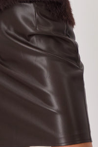 Monari Faux Leather Skirt 808253