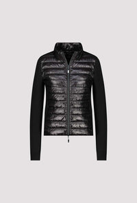 Monari Quilted Jacket with Knitted Sleeves 808272