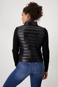 Monari Quilted Jacket with Knitted Sleeves 808272