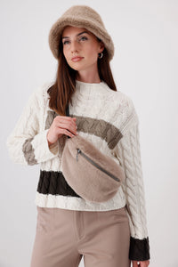 Monari Fluffy Faux Fur Belt Bag 808281
