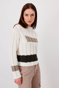 Monari Cable Knit Pullover 808289