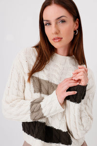 Monari Cable Knit Pullover 808289