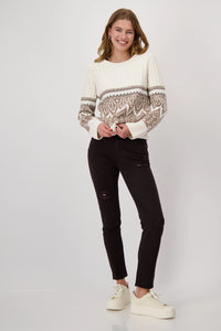 Monari Destroyed Jeans with Sequins 808301