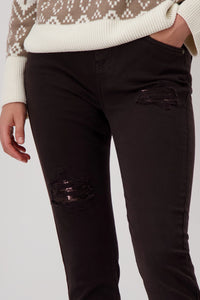 Monari Destroyed Jeans with Sequins 808301