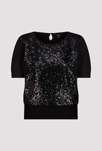 Monari Sequin Front Knit Pullover 808473