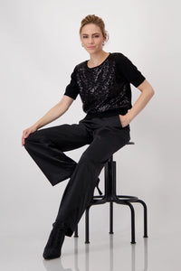 Monari Sequin Front Knit Pullover 808473