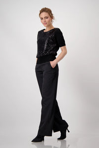 Monari Sequin Front Knit Pullover 808473