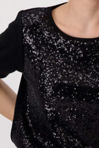 Monari Sequin Front Knit Pullover 808473