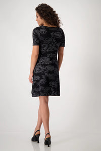 Monari Knit Dress with Floral Pattern 808494