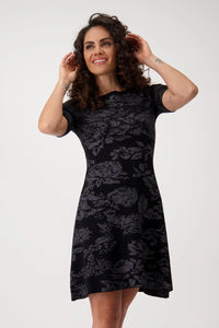 Monari Knit Dress with Floral Pattern 808494