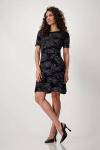 Monari Knit Dress with Floral Pattern 808494