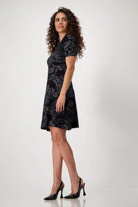 Monari Knit Dress with Floral Pattern 808494