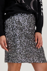 Monari Sequin Mini Skirt 808599