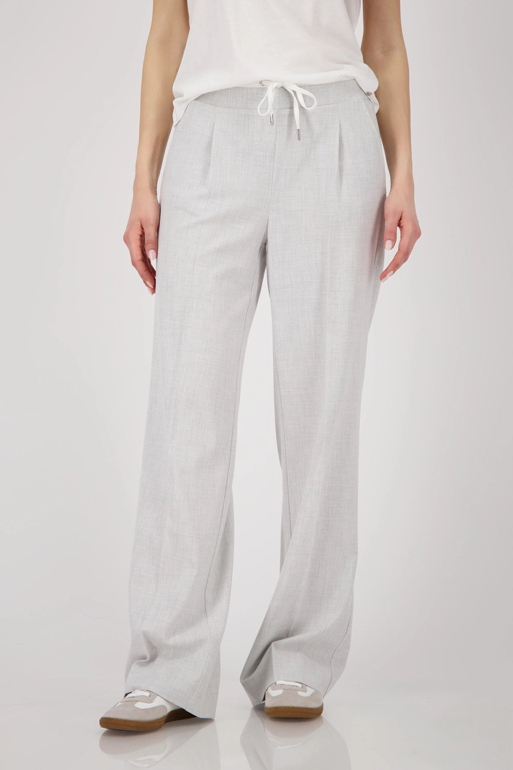 Monari Straight-leg trousers in Ash Grey Melange 808751