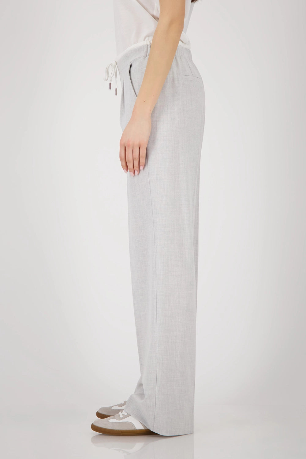 Monari Straight-leg trousers in Ash Grey Melange 808751