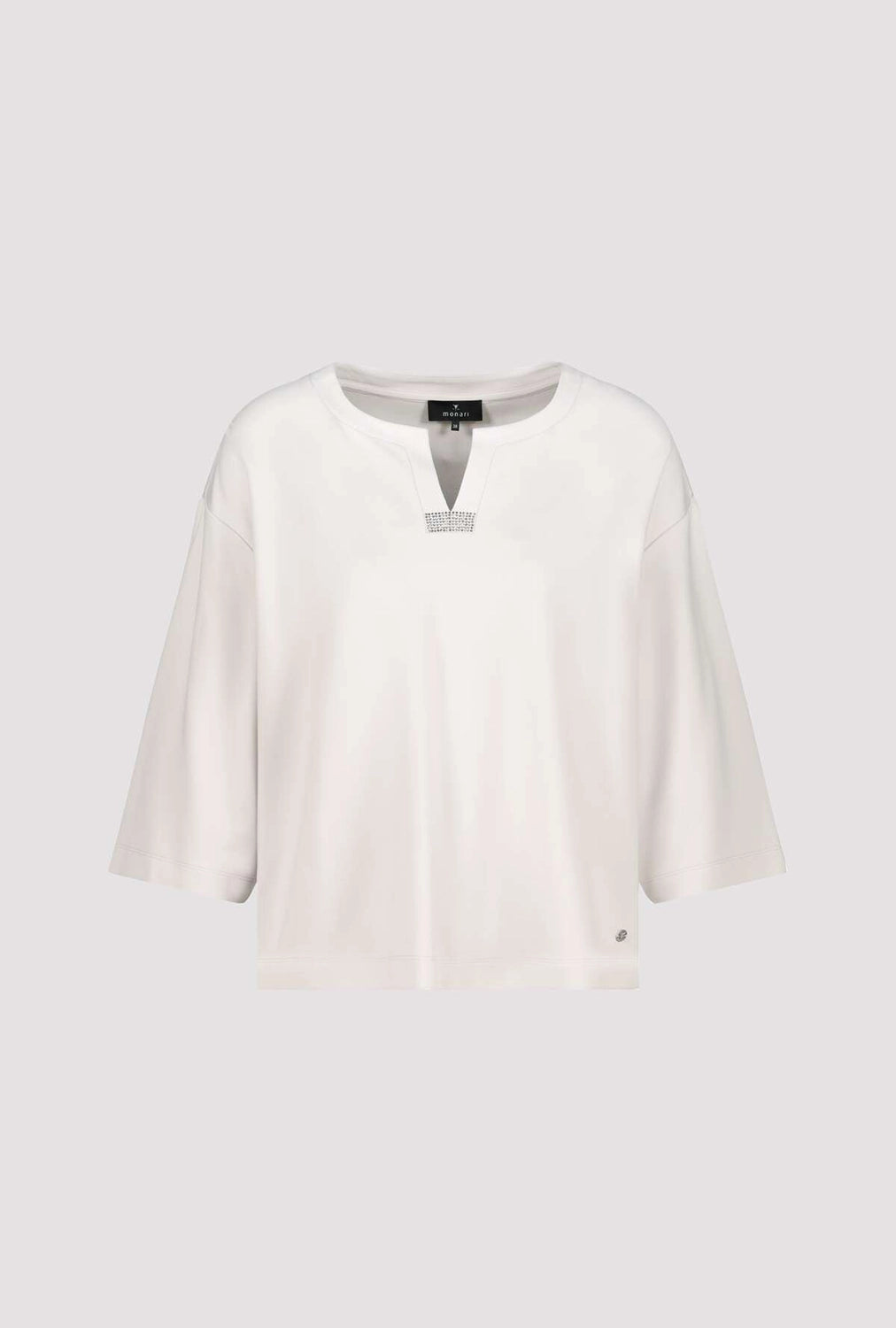 Monari Sweatshirt with rhinestones in Oat Milk 808886