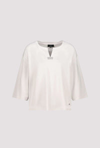 Monari Sweatshirt with rhinestones in Oat Milk 808886