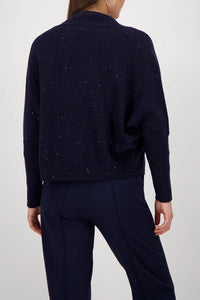 Monari Knitted cardigan with sequins in Night Sky 808974