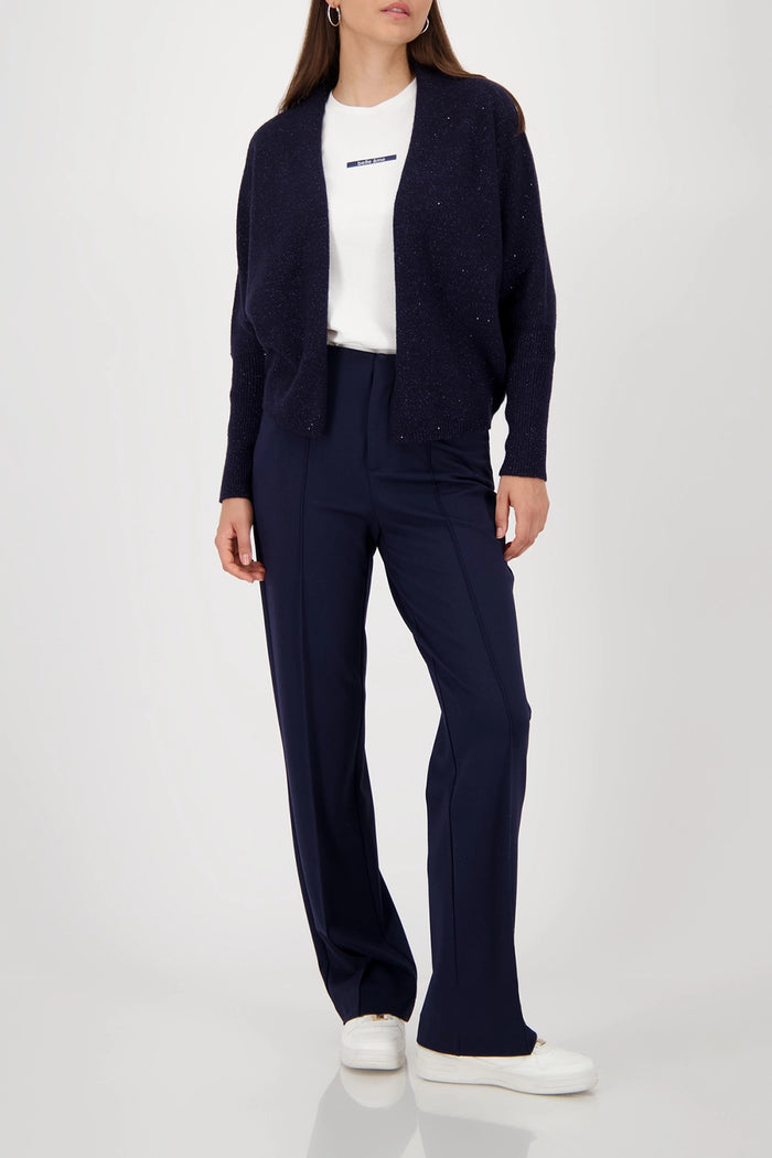 Monari Knitted cardigan with sequins in Night Sky 808974