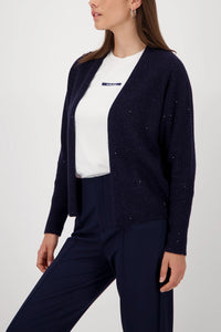 Monari Knitted cardigan with sequins in Night Sky 808974