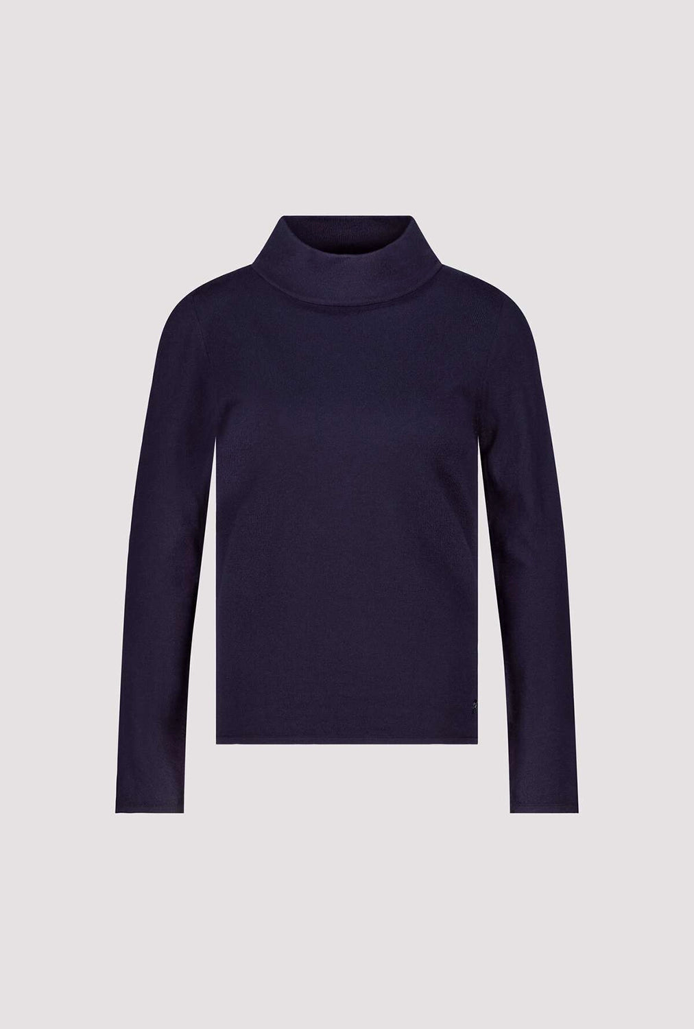 Monari Basic long-sleeve jumper with stand-up collar in Night Sky 808988
