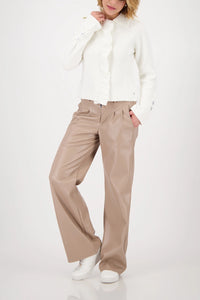 Monari Cardigan with ruffles in Cashmere 809004