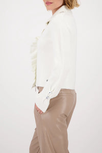 Monari Cardigan with ruffles in Cashmere 809004
