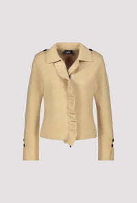 Monari Cardigan with ruffles in Cinnamon 809004