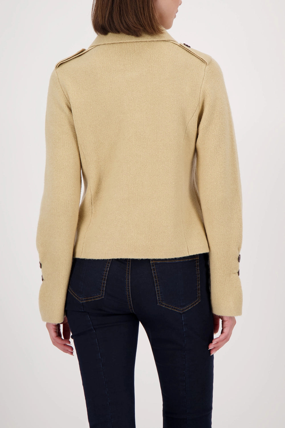 Monari Cardigan with ruffles in Cinnamon 809004