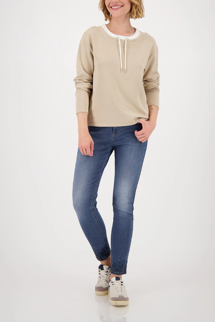 Monari Sweatshirt with decorative detail in Cinnamon 809009