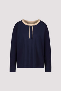 Monari Sweatshirt with decorative detail in Night Sky 809009