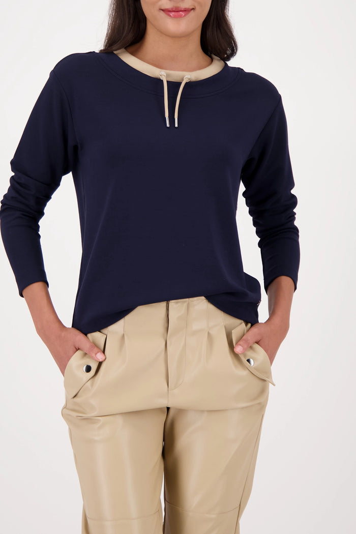 Monari Sweatshirt with decorative detail in Night Sky 809009