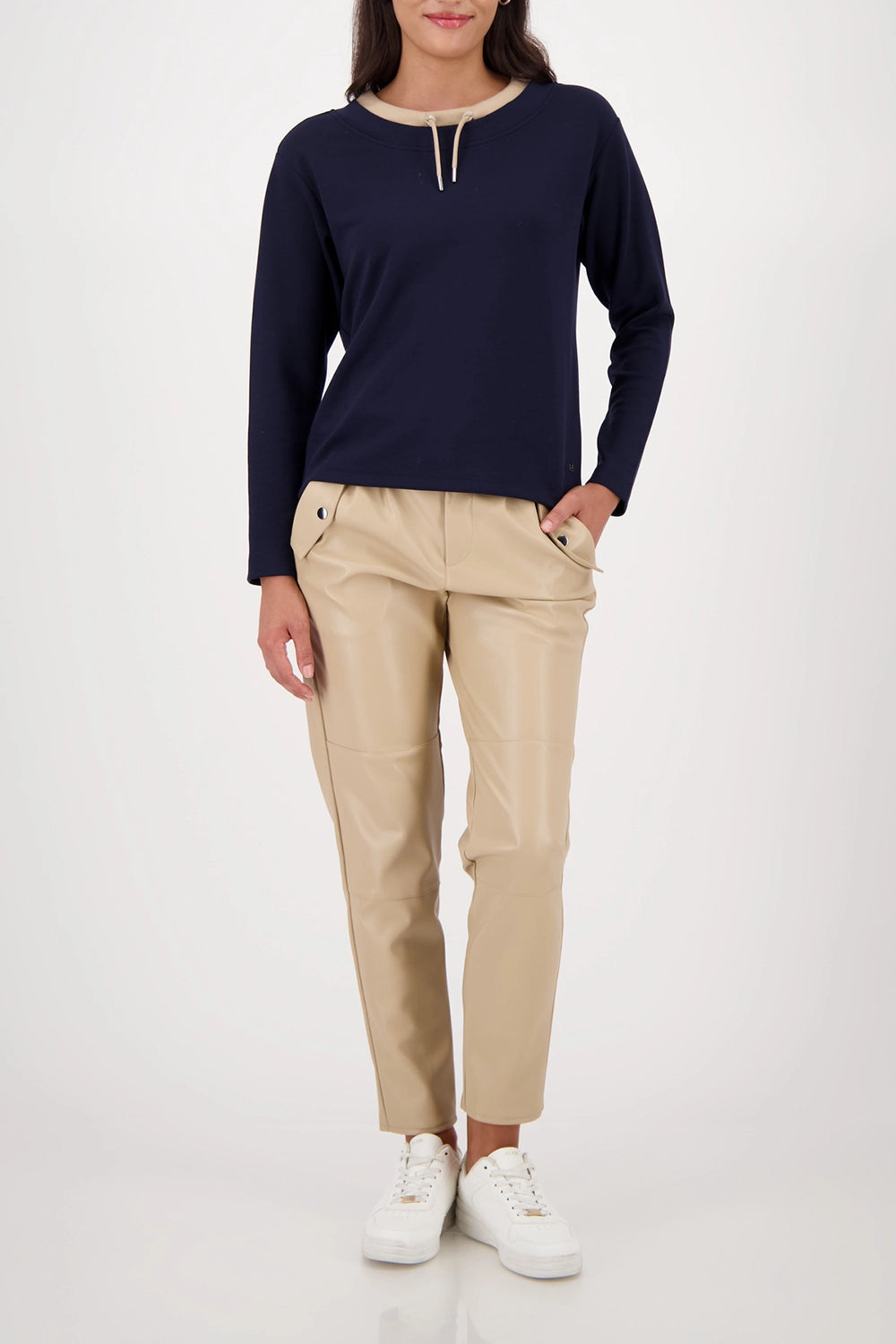 Monari Sweatshirt with decorative detail in Night Sky 809009