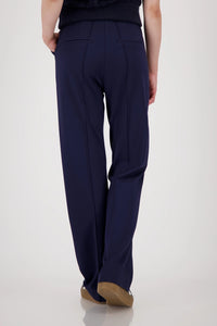 Monari Suit trousers with crease in Night Sky 809023