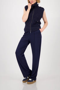Monari Suit trousers with crease in Night Sky 809023