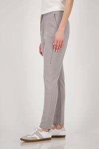 Monari Joggers with zip in Greige 809037