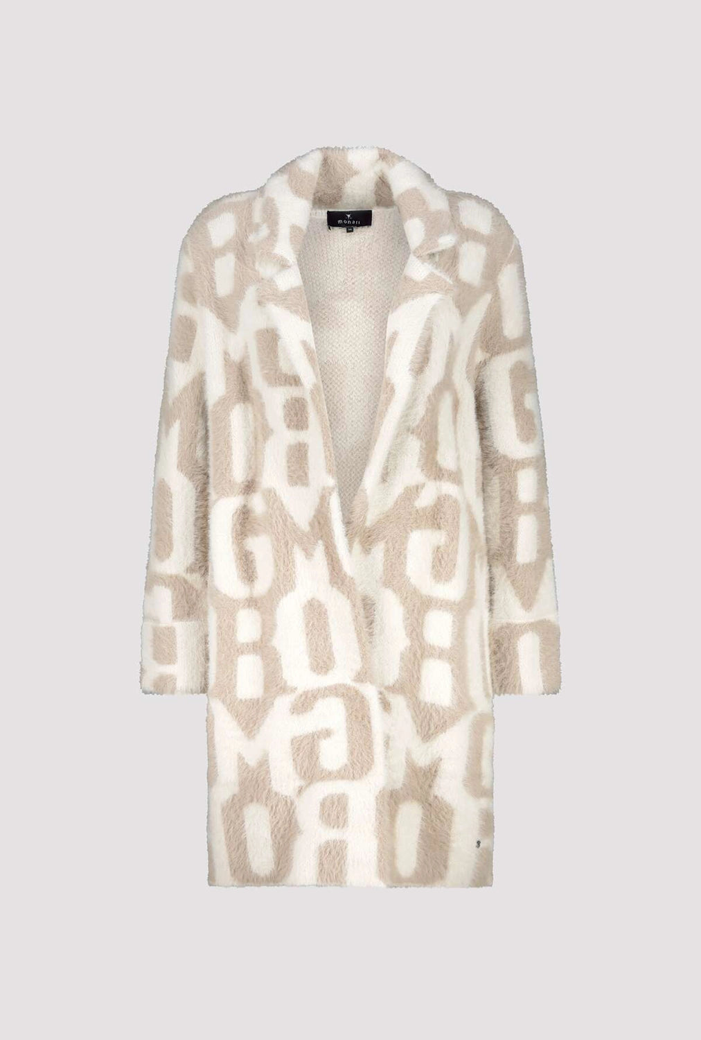 Monari Jacket with lettering pattern in Truffle Pattern 809088