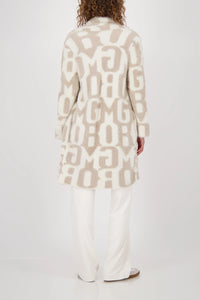 Monari Jacket with lettering pattern in Truffle Pattern 809088