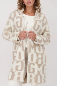 Monari Jacket with lettering pattern in Truffle Pattern 809088