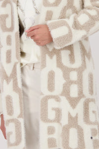 Monari Jacket with lettering pattern in Truffle Pattern 809088