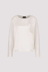 Monari Shirt-blouse with chest pocket in Oat Milk 809095