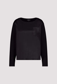 Monari Shirt-blouse with chest pocket in Black 809095