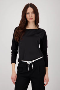 Monari Shirt-blouse with chest pocket in Black 809095