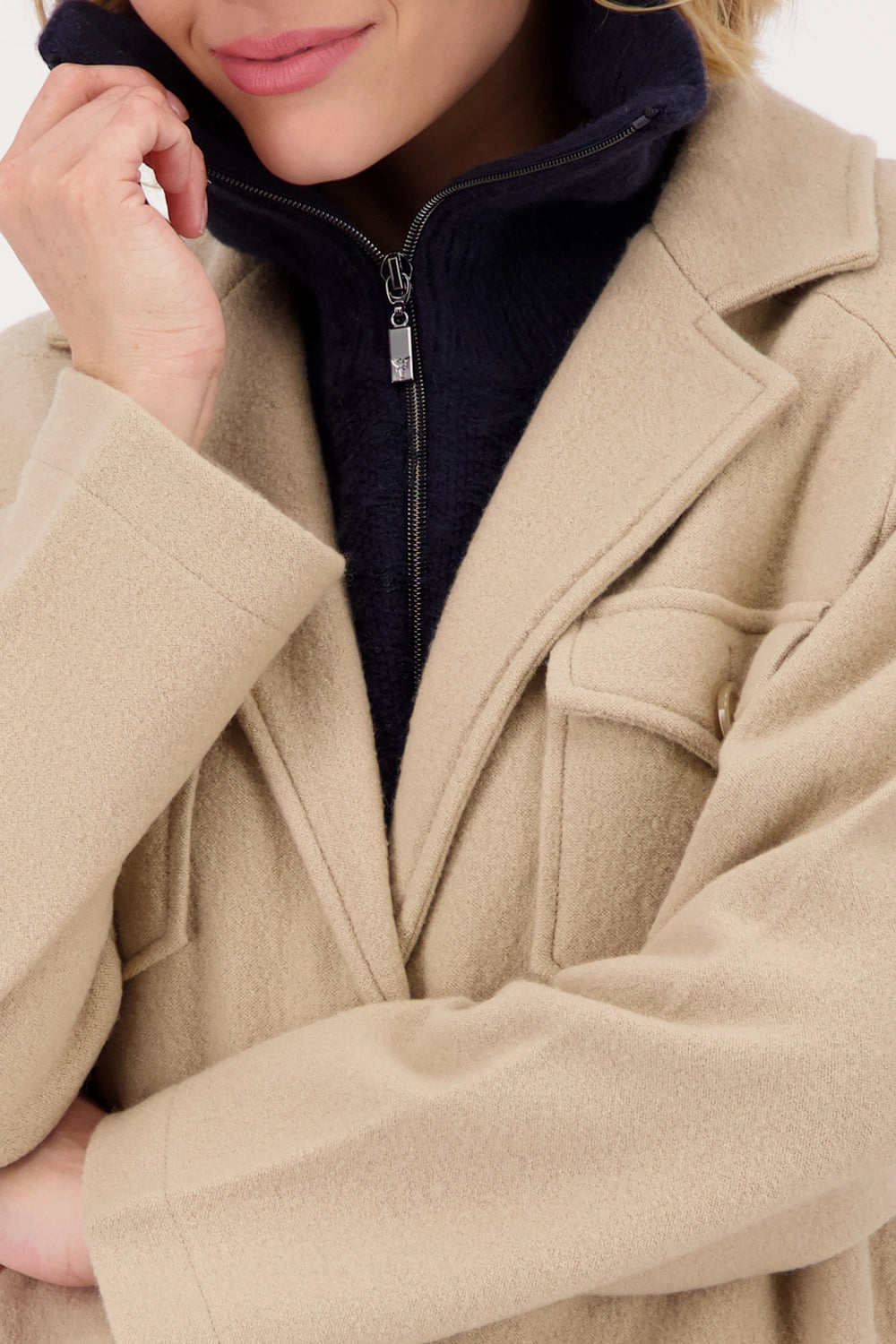 Monari Jacket with flap pockets in Cinnamon 809112