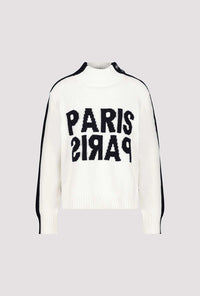 Monari Long-sleeved jumper with decorative buttons in Off White 809114