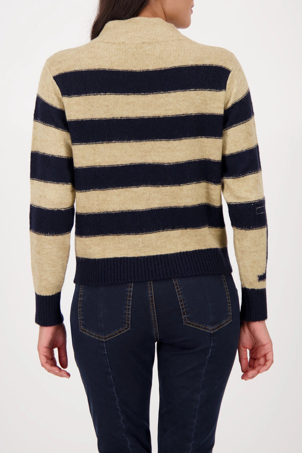 Monari Striped Jumper in Dark Denim Stripe 809123