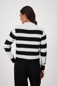 Monari Striped Jumper in Light Cloud Pattern 809123